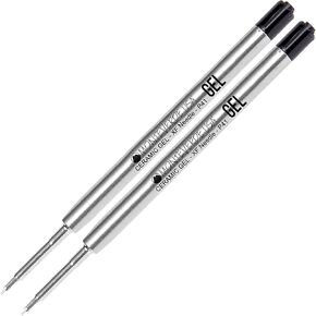 Lanier Combo Pack - 2 Pack - Monteverde® Capless Ceramic Gel™ P41 Ink Refill Compatible with Most Parker® Style Ballpoint Pens - Black (Extra Fine 0.5mm)