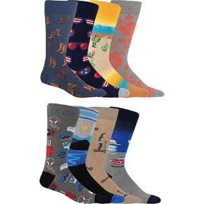 Hot Sox Men's Fun Travel & Cities Crew Socks-1 Pair Pack-Cool & Artistic Novelty Fashion Gifts