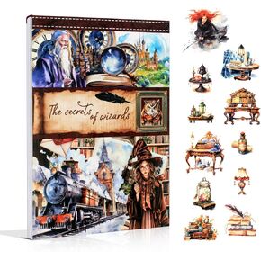 Afternoon Reading Sticker Book for Adults Journaling, 20 Diecut PET Washi Paper Scrapbook Stickers Sheets, Ephemera for Junk Journals Supplies, Scrapbooking, Collage, Bujo, A5 in Kuwait