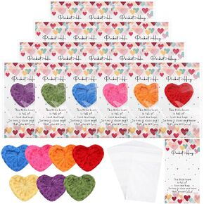 70 Sets Heart Pocket Hug Gift Bulk Cute Pocket Hug Emotional Support Inspirational Cards Inspirational Gift for Employee Staff Long Distance Relationship Keepsake for Friends Students