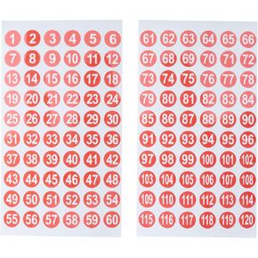 10 Pcs 1 cm 1-120 Number Stickers Small Dot Self Adhesive Number Labels for Office Classroom Home Storage Outdoor Indoor Organization Lockers Classification (Laser)