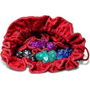 Fanroll Dragon Stormtm Velvet Compartment Dice Bag: Red Dragon Scales