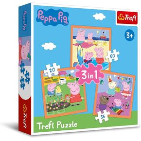 Trefl Peppa Pig 60 قطعة الألغاز Jigsaw متعة مع أصدقاء طباعة ، لغز DIY ، المرح الإبداعي ، بانوراما كلاسيكية للبالغين والأطفال من عمر 4 سنوات