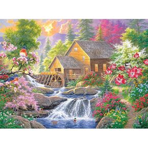 RoseArt - Abraham Hunter - Catching Rays Lighthouse - 1000 Piece Jigsaw Puzzle for Adults