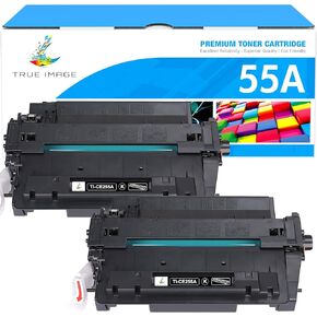 P3015 55A Black Toner Cartridge CE255A 2-Pack Compatible Replacement for HP 55A 55X CE255A CE255X for HP Laserjet P3015 P3015dn P3015x Pro 500 MFP M521dn M521dw M521 M525 Printer Ink