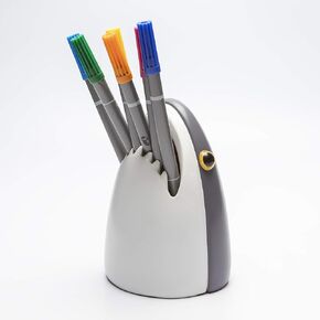 Mustard Pen Holder Desktop Organiser - Green Cactus