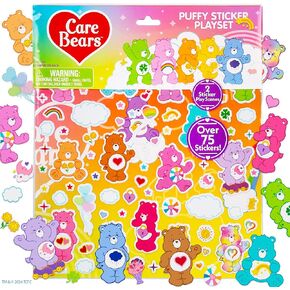 Care Bears Puffy Playset ، تشمل أكثر من 75 ملصقًا قابلًا لإعادة الاستخدام ومشاهد لعب الملصقات 2 ، ملصقات ممتعة ، كتاب نشاط ملصق ، ملصقات للأطفال ، أنشطة الأطفال ، ألعاب السفر للأطفال من سن 4 إلى 8 سنوات