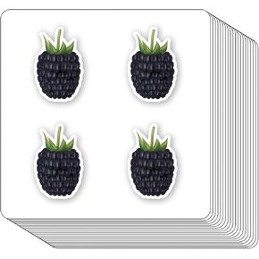 BlackBerry Berry Stickers 1in for Scrapbooking, Arts, Craft, Kids DIY, Calendars Journals 80-Pack
