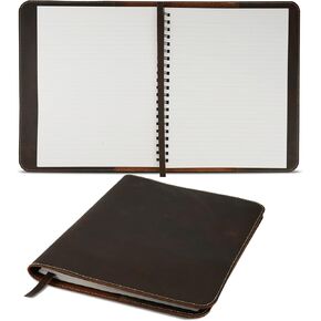 Large Size Journal Cover for hard cover notebook, Rustic Leather Journal Cover (8.5 x 11 inches), Full Grain Leather Journal Cover, Handmade - Brown