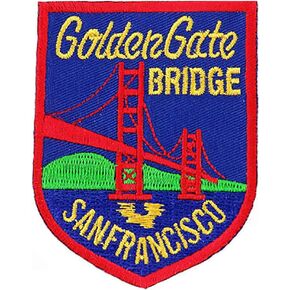 Golden Gate Bridge Embroidered Patch San Francisco Iron-On Souvenir Emblem