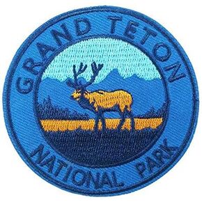 Cute-Patch Grand Teton National Park Embroidered Iron on Patch Outdoor Life Hiking Camping Souvenir