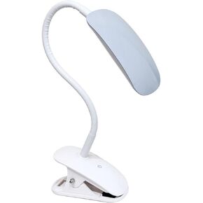 Simple Designs LD2021-GRY Flexi Rounded Clip Light LED Desk Lamp, Gray
