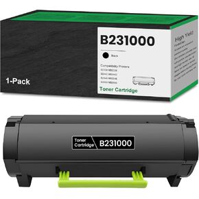 B231000 Black Toner Cartridge 1-Pack B2338 B2442 B2546 B2650 Toner Replacement for Lexmark B231000 for B2338dw MB2338adw B2442dw MB2442adwe B2546dw MB2546adwe B2650dw MB2650adwe Printer Toner