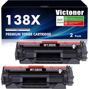 138X Black Laserjet Toner Cartridge High Yield Compatible Replacement for HP 138X 138A Black Laserjet Toner Cartridge W1380X W1380A for Pro 3001dw 3001fdw MFP 3101fdw Series Printer Ink 2-Pack