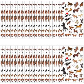 670+ Pcs Horse Paper Stickers,Derby Day Horse Race Party Favors Supplies Horse Lovers Decorations Goodie Bag Stuffers Prize Labels(24 Sheets)