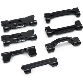 TREAL Aluminum 7075 Chassis Cross Brace Set (7pcs) for 1/18 Mini LMT Monster Truckk(Blue)