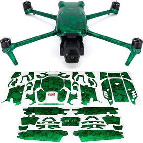 WRAPGRADE Skin Decal Sticker Compatible with DJI Air 3S (Black Bumpy Camo) in Kuwait