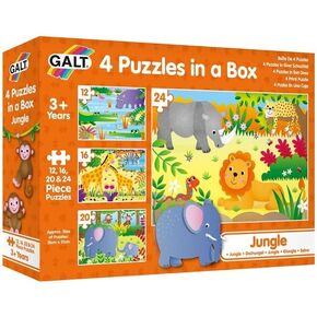 Galt Toys, 4 Puzzles in A Box - Jungle, for Ages 36