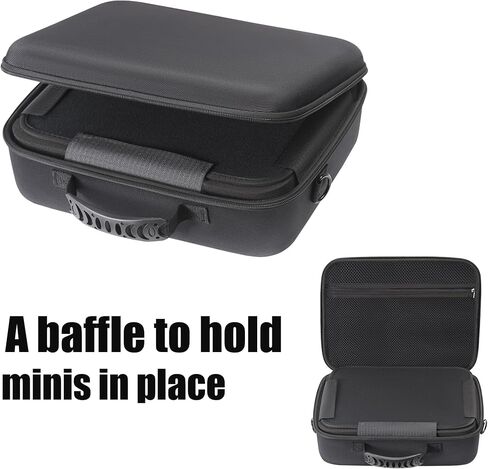 Miniature Storage Carrying Case -64 Slot Storage Case with 2 Impact-Absorbing Foam Trays For 32mm Warhammer 40k, DND and More,case with Adjustable Shoulder Strap and zippered pocket. (64 Slot) in Saudi Arabia