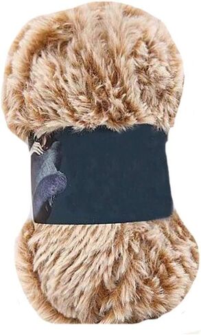 DIY Coffee Brown Faux Fur Fur Yarn Chunky Fluffy Faux Fur Yarn Gyarn Gyarn for Crochet Knit Hat Drivf Resher 100g in Kuwait