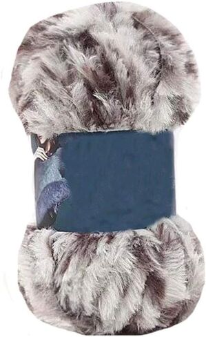 DIY Coffee Brown Faux Fur Fur Yarn Chunky Fluffy Faux Fur Yarn Gyarn Gyarn for Crochet Knit Hat Drivf Resher 100g in Kuwait