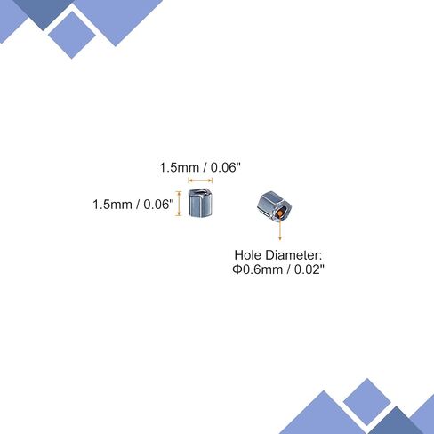 uxcell 1400pcs حبات البوق الزجاجية ، 1.5x1.5mm أنبوب مصغر حبة زجاجية فضفاضة بذرة الفواصل للقطاعات DIY MONDLETS MOWENT (Silver) in Kuwait