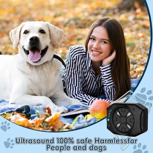 Anti Barking Device for Dogs, Dog Bark Deterrent Devices with 3 Modes, Ultrasonic Dog Bark Control Devices 50Ft Range Outdoor & Indoor, Waterproof Dogs Barking Silencer Safe for Human & Dogs (Black) in Saudi Arabia