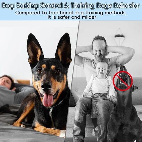 Anti Barking Device for Dogs, Dog Bark Deterrent Devices with 3 Modes, Ultrasonic Dog Bark Control Devices 50Ft Range Outdoor & Indoor, Waterproof Dogs Barking Silencer Safe for Human & Dogs (Black) in Saudi Arabia