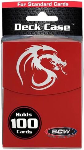 BCW حالة سطح السفينة البيضاء كبيرة | MTG Commander Deck Box يحمل 100 بطاقة الأكمام | متين ، غير لامع الانتهاء من مربع سطح البطاقة ل TCG و MTG و Pokemon | غطاء آمن ومقسم آمن in Kuwait