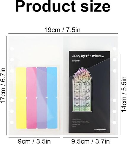10pcs A6 Binder Cash Envelopes 6 Holes Opening Binder Pockets A6 Insert with 2 Pockets for Budgeting Money Binder Inserts Accessories and Supplies (Clear, A6) in Saudi Arabia