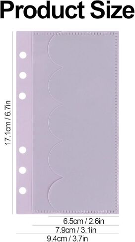 10pcs A6 Binder Cash Envelopes 6 Holes Opening Binder Pockets A6 Insert with 2 Pockets for Budgeting Money Binder Inserts Accessories and Supplies (Clear, A6) in Kuwait