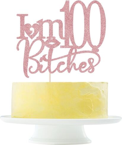 Rose Gold flash I'm 15 Bitches Cake Topper - Happy 15th Birthday/Cheers to 15 Years/Sweet 15, Funny 15th Birthday Party Decorations Supplies in Kuwait