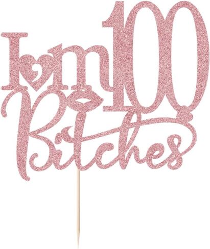 Rose Gold flash I'm 15 Bitches Cake Topper - Happy 15th Birthday/Cheers to 15 Years/Sweet 15, Funny 15th Birthday Party Decorations Supplies in Kuwait