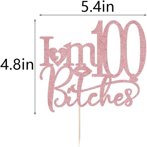 Rose Gold flash I'm 15 Bitches Cake Topper - Happy 15th Birthday/Cheers to 15 Years/Sweet 15, Funny 15th Birthday Party Decorations Supplies in Kuwait