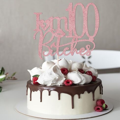 Rose Gold flash I'm 15 Bitches Cake Topper - Happy 15th Birthday/Cheers to 15 Years/Sweet 15, Funny 15th Birthday Party Decorations Supplies in Kuwait