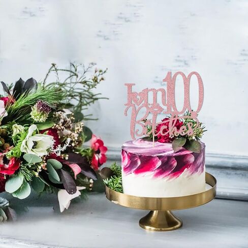 Rose Gold flash I'm 15 Bitches Cake Topper - Happy 15th Birthday/Cheers to 15 Years/Sweet 15, Funny 15th Birthday Party Decorations Supplies in Kuwait