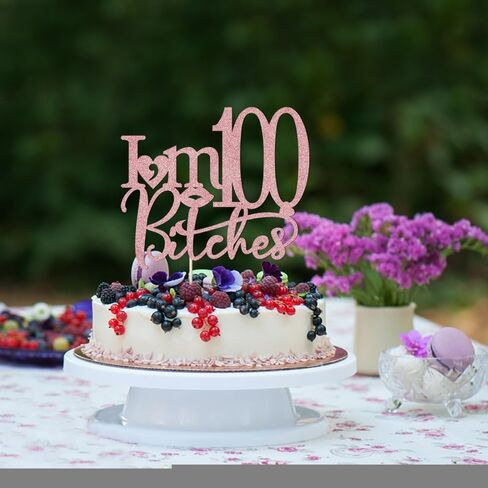 Rose Gold flash I'm 15 Bitches Cake Topper - Happy 15th Birthday/Cheers to 15 Years/Sweet 15, Funny 15th Birthday Party Decorations Supplies in Kuwait