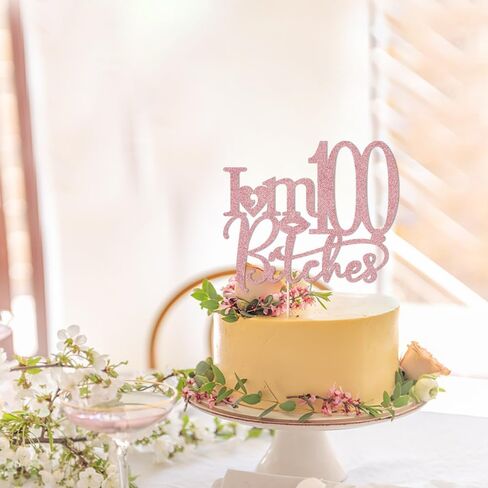 Rose Gold flash I'm 15 Bitches Cake Topper - Happy 15th Birthday/Cheers to 15 Years/Sweet 15, Funny 15th Birthday Party Decorations Supplies in Kuwait