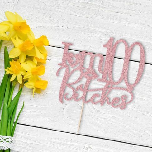 Rose Gold flash I'm 15 Bitches Cake Topper - Happy 15th Birthday/Cheers to 15 Years/Sweet 15, Funny 15th Birthday Party Decorations Supplies in Kuwait