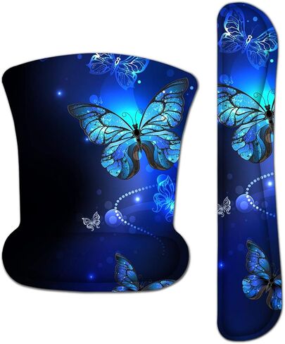 لوحة راحة معصم لوحة المفاتيح ورغوة الذاكرة لا تدعم معصم الفأر من وسادة الماوس - متينة ومريحة وخفيفة الوزن لسهولة الكتابة ودعم تخفيف الألم (حيد القرن اللطيف) in Kuwait