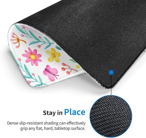 Mouse Pad Happy Easter Day Flower Mouse Pads for Desk Non-Slip Rubber Base Square Gaming Mousepad Mat for Computer Home Office in Saudi Arabia