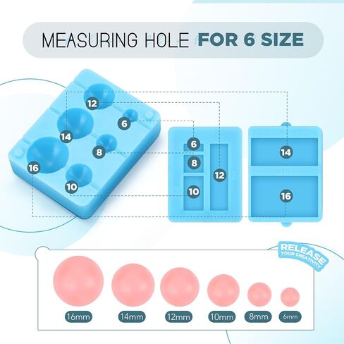Lanties 6 Sizes Polymer Clay Bead Hole Maker for Polymer Clay Bead Maker Tools Piercing Clay Hole Punch Jewellery Making Supplies for Clay Beads(Round Shape) in Saudi Arabia