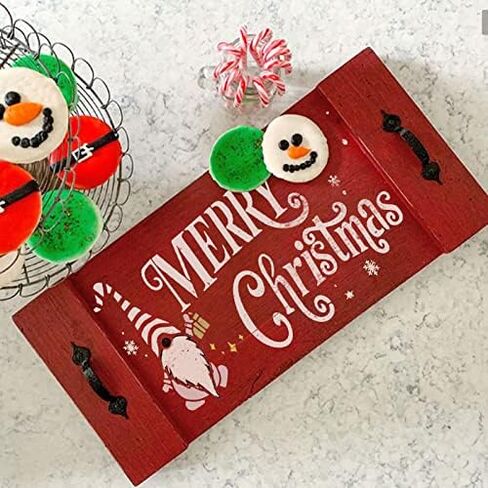 Gnome Stencils Reusable Large Christmas Stencil Set - Holiday Crafts, Wood Signs, Art - Merry Christmas Gnomes in Saudi Arabia