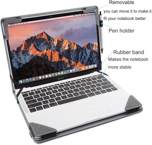 حالة غلاف واقية متوافقة مع 14 "Dell Latitude 3450 ، Latitude 3440 ، Latitude 14 3445 Chromebook ، Vostro 14 3420 3425 5490 14 inch laptop sleeve pu geather case shell in Kuwait