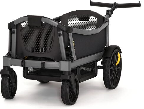 Veer Cruiser City | Premium Urban Wagon Stroller for Babies, Toddlers, and Kids | Traditional Stroller Push Steering | JPMA Certified | Lightweight and Collapsible | 2 Seater in Kuwait