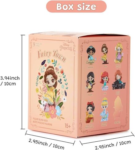 Miniso Disney Princess Fairy Tale Town Figure Model Bind Box Design Box Toy Toyble Toy toyblible Home Decor Decord Home (عشوائي واحد) in Kuwait
