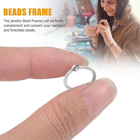 حبات 50pcs excart 50pcs للحرف اليدوية حبات السوار سحر إطار حبات متعددة الوظيفية إطار حبات رائعتين لجمع المجوهرات جعل إكسسوارات الديكور in Kuwait