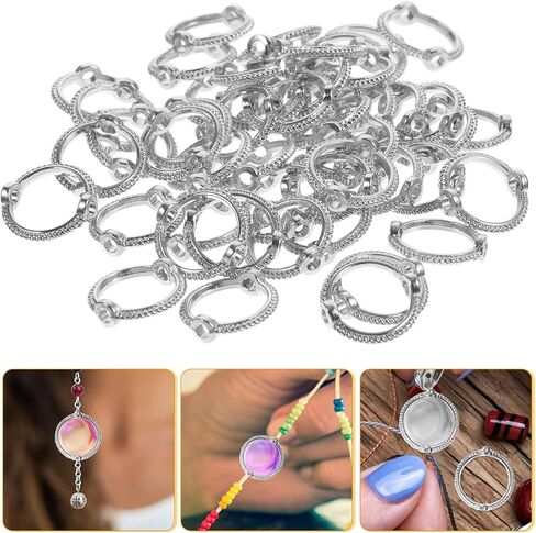 حبات 50pcs excart 50pcs للحرف اليدوية حبات السوار سحر إطار حبات متعددة الوظيفية إطار حبات رائعتين لجمع المجوهرات جعل إكسسوارات الديكور in Kuwait
