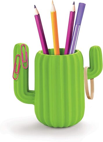 Mustard Pen Holder Desktop Organiser - Green Cactus in Saudi Arabia