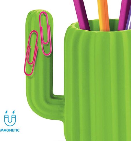 Mustard Pen Holder Desktop Organiser - Green Cactus in Saudi Arabia